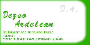 dezso ardelean business card
