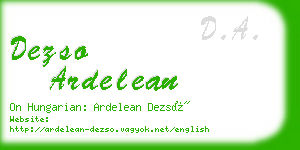 dezso ardelean business card